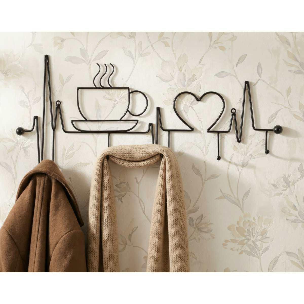 App/abiti da muro breakfast nero cm 60x3,8x26,7