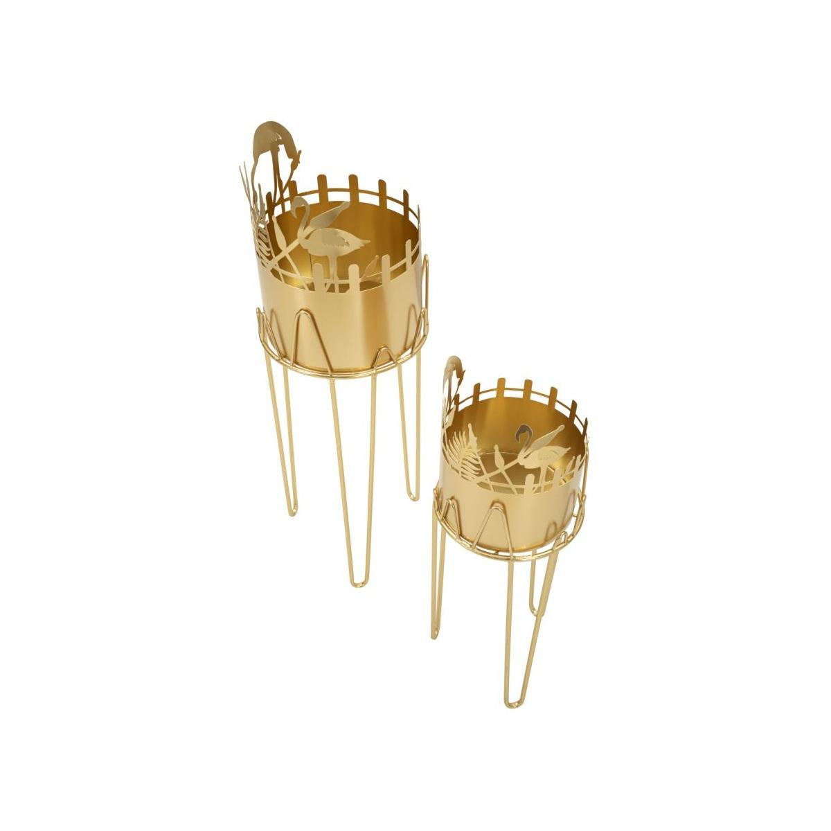 P/vasi flamingo coppia cm Ø 27x79-22,8x62