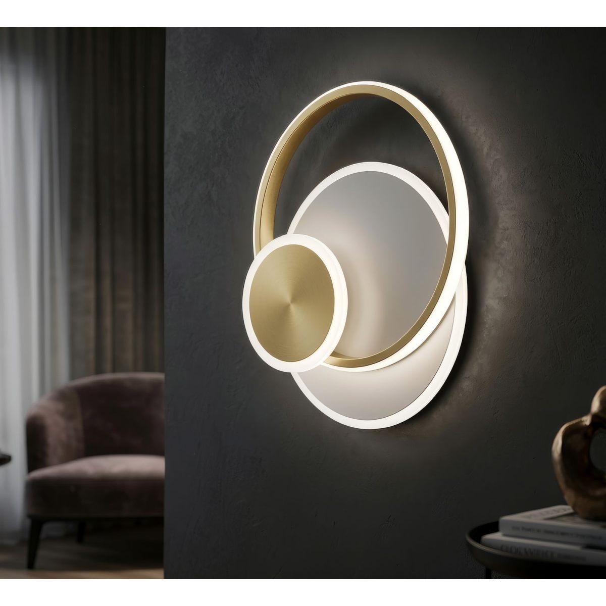 Lampada da muro led dish cm 29x6,5x34 (luce con 3 temperature di colore)
