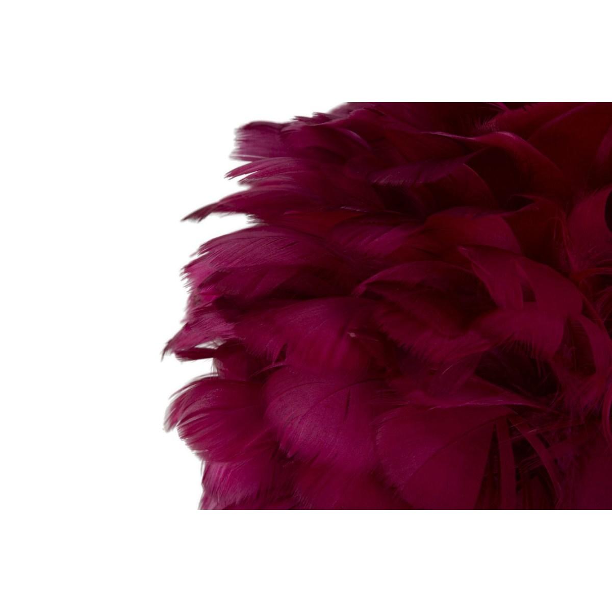 Lampada da tavolo ball feather bordeaux cm Ø 30x50