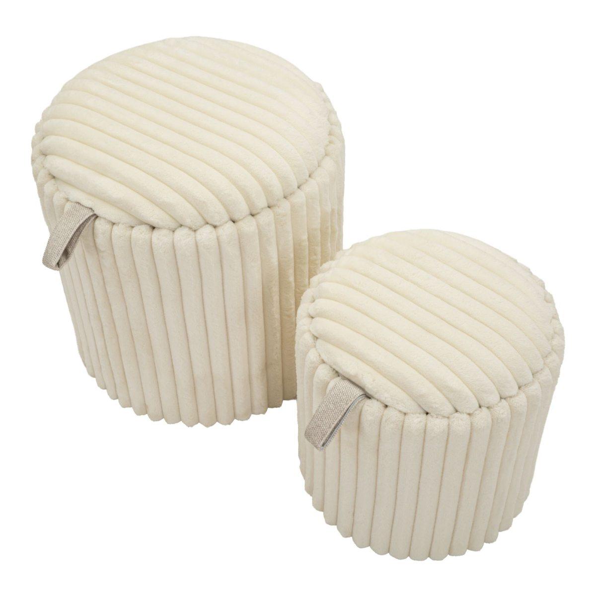 Puff goteborg coppia cm Ø 40x42-31x32