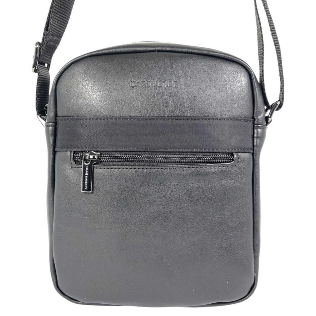 Tracolla uomo in ecopelle e tessuto tecnico Capoverde Made in Italy