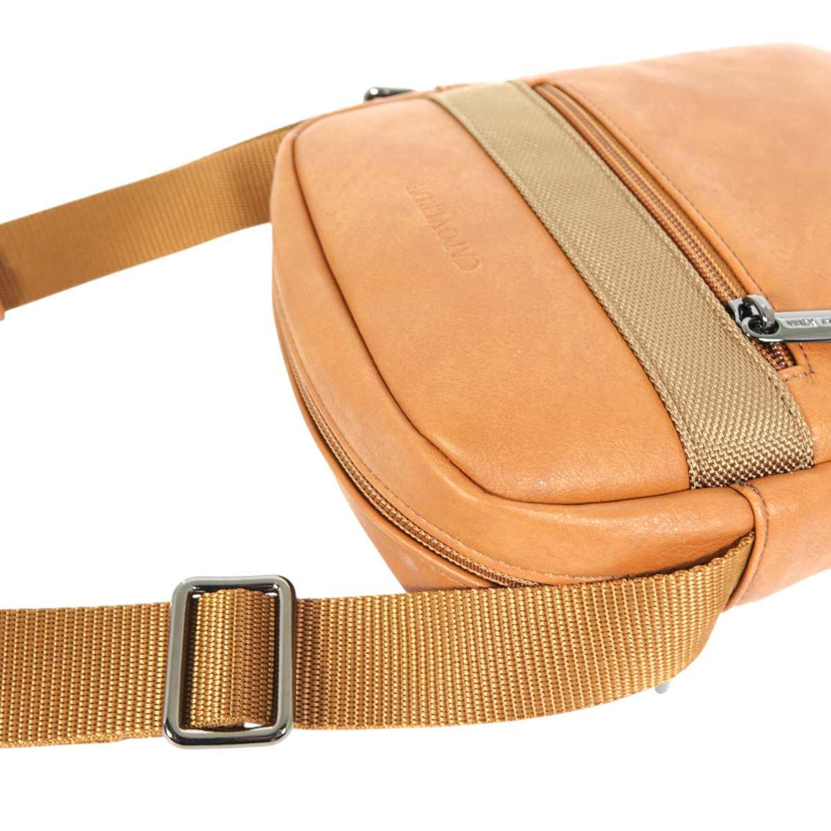 Tracolla uomo in ecopelle e tessuto tecnico Capoverde Made in Italy