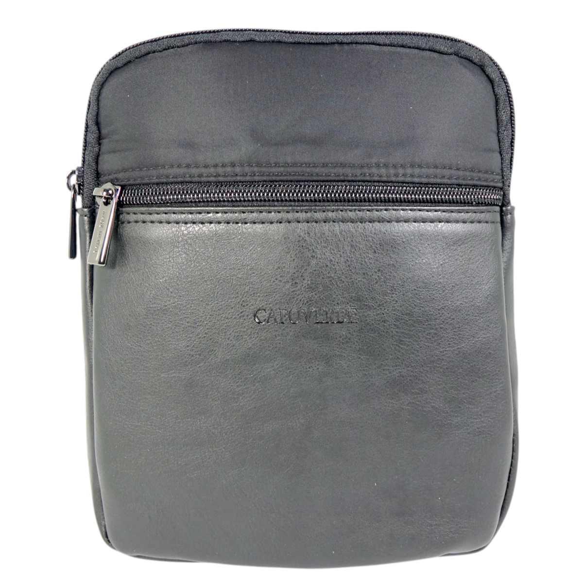 Tracolla uomo in ecopelle e tessuto tecnico Capoverde Made in Italy