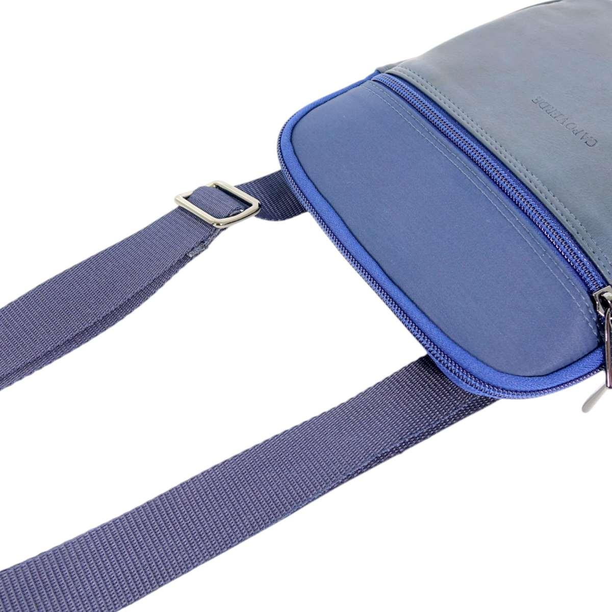 Tracolla uomo in ecopelle e tessuto tecnico Capoverde Made in Italy