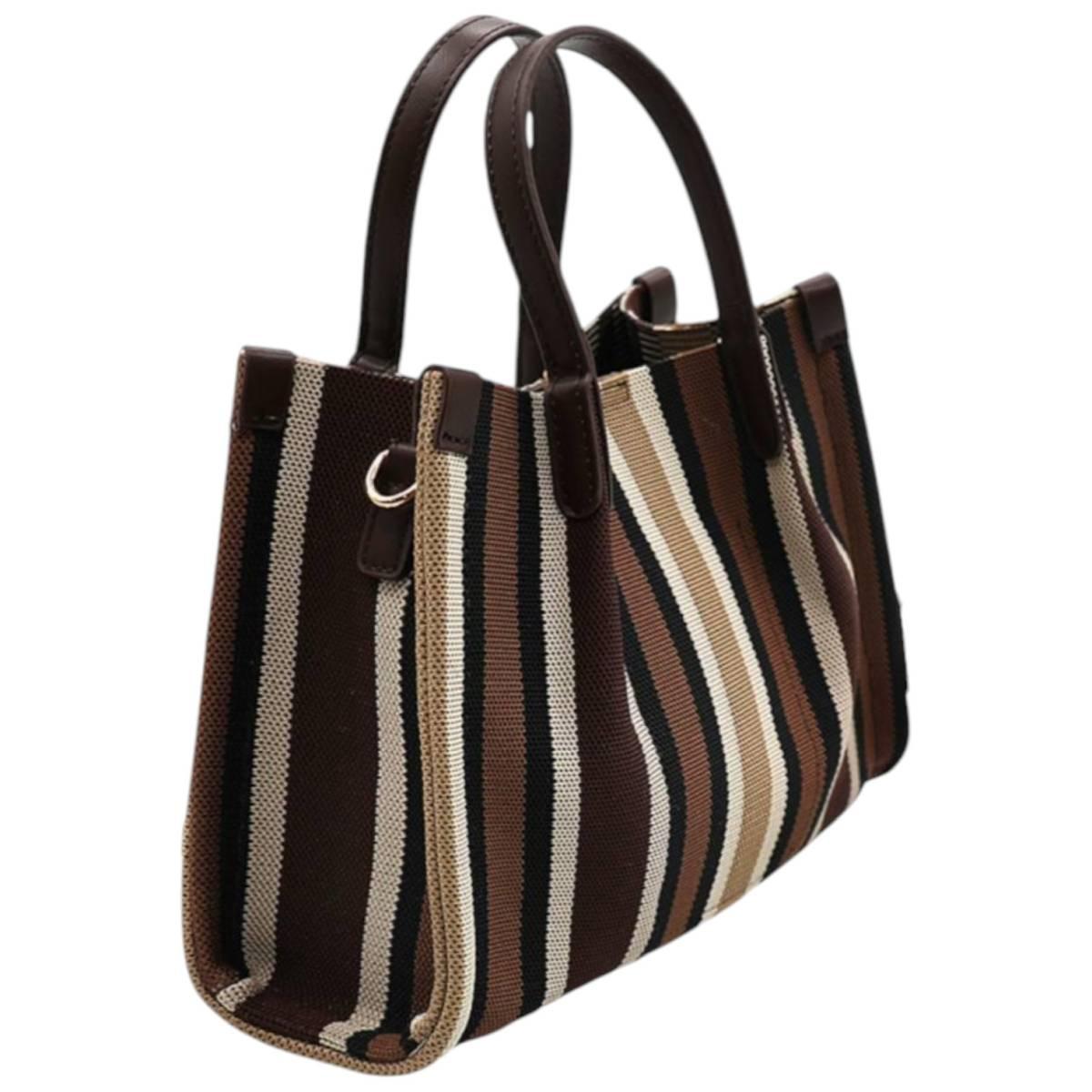 Borsa a mano donna motivo a righe Marina Galanti