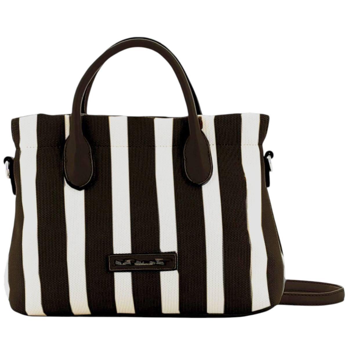 Borsa a mano motivo a righe donna Marta Marzotto