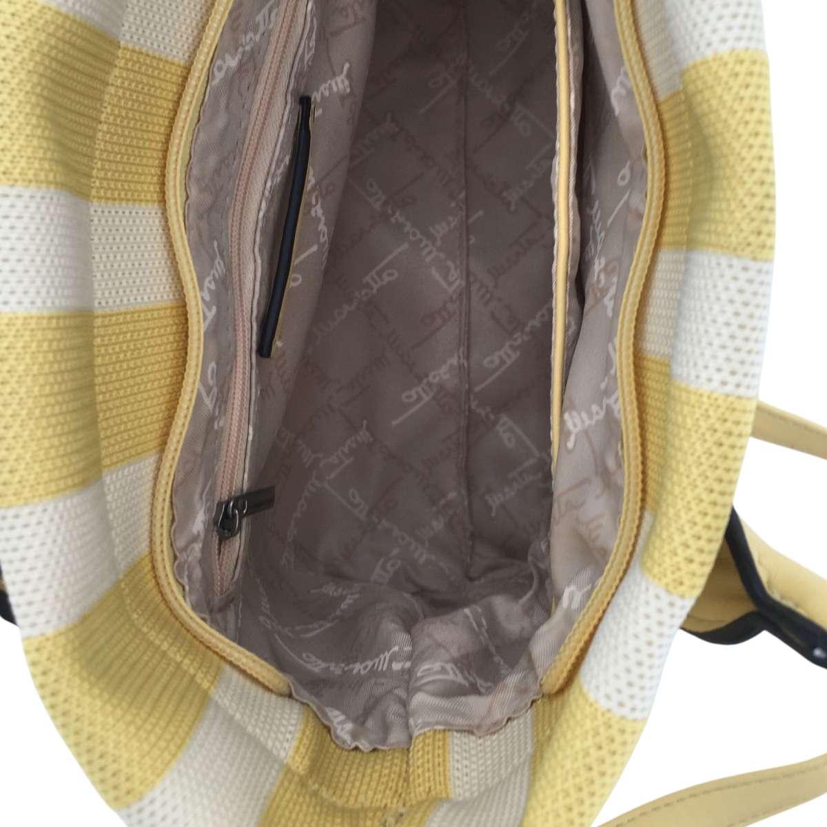 Borsa a mano motivo a righe donna Marta Marzotto