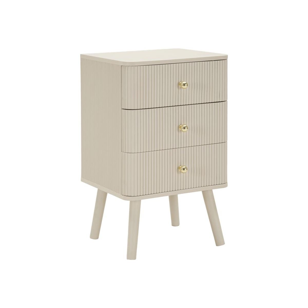 Comodino 3 cassetti shy cm 37,5x34x61