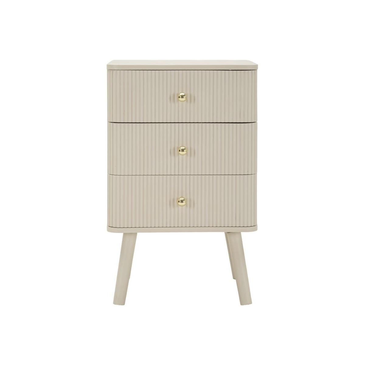 Comodino 3 cassetti shy cm 37,5x34x61