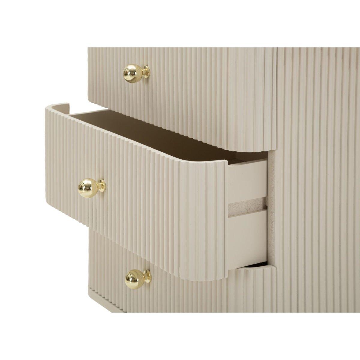 Comodino 3 cassetti shy cm 37,5x34x61