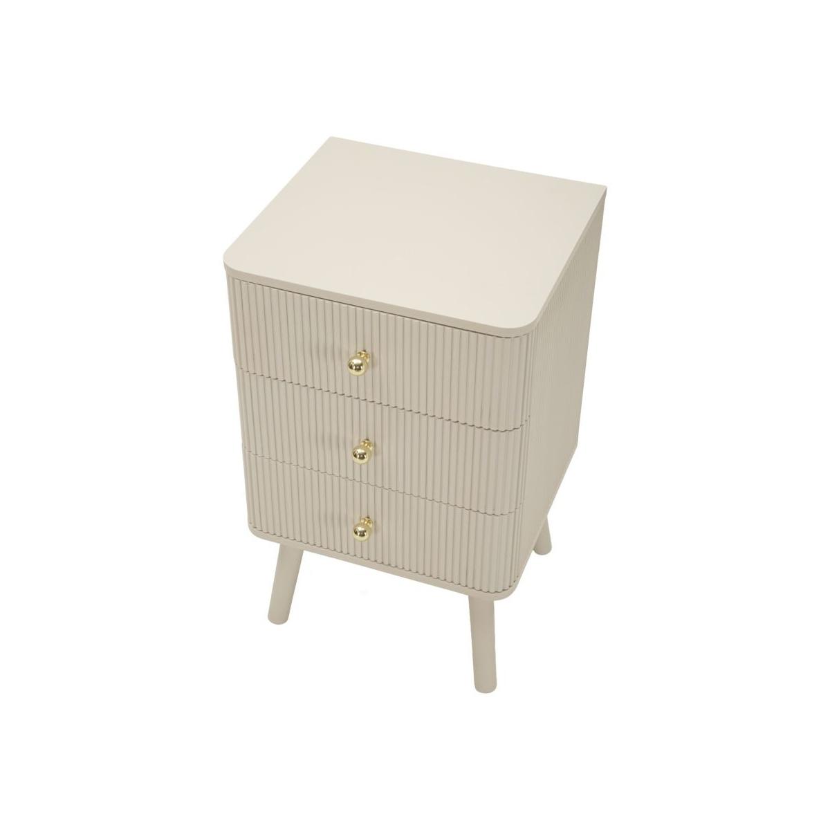 Comodino 3 cassetti shy cm 37,5x34x61