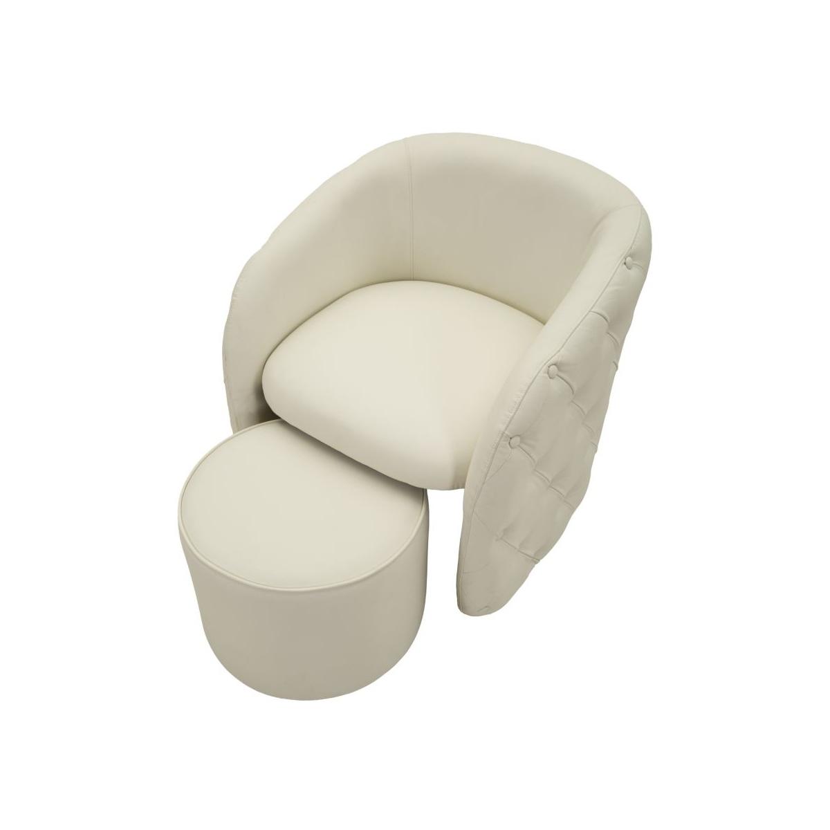 Poltrona c/puff zagabria cm 76x75x80-Ø 47x35