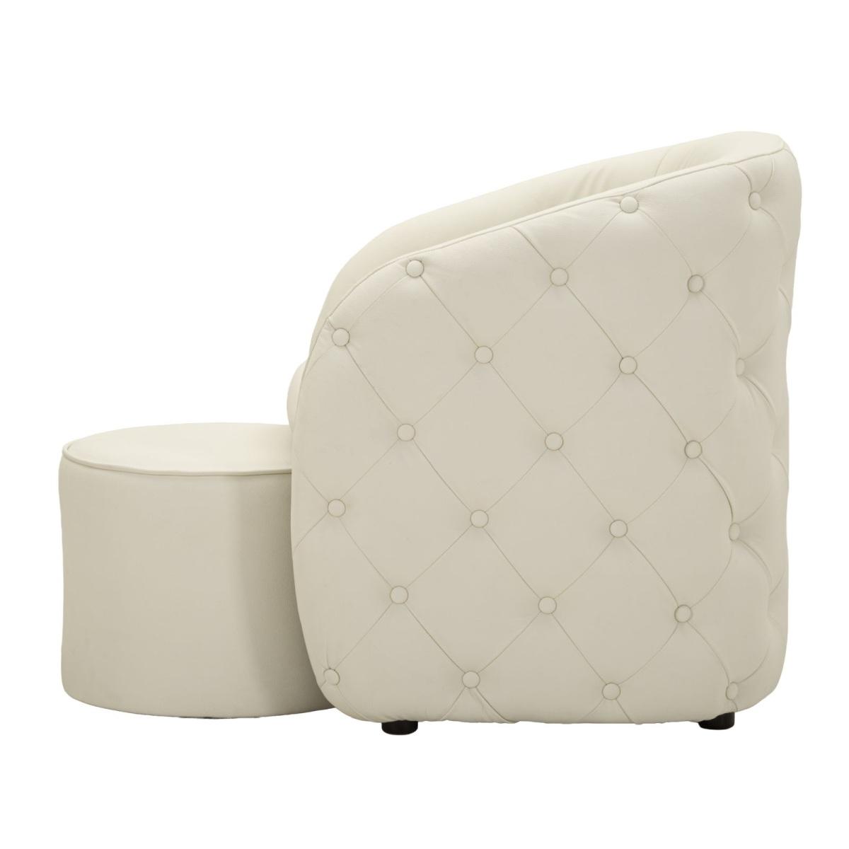 Poltrona c/puff zagabria cm 76x75x80-Ø 47x35