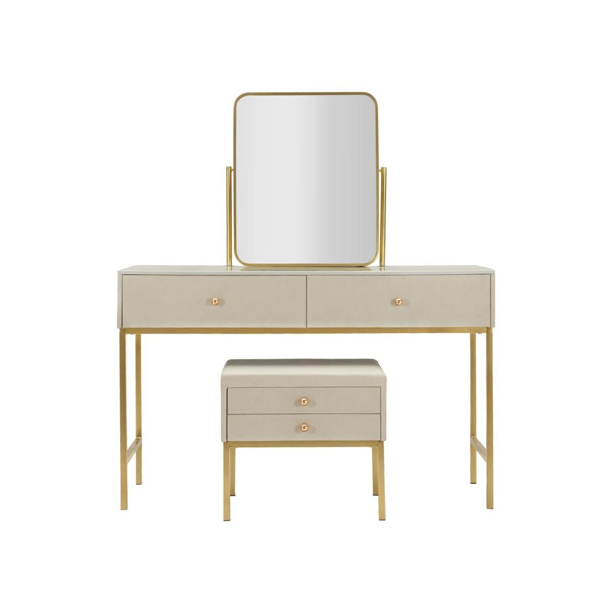 Toletta luxury c/specchio e sgabello cm 120x45x75-50x4x60-50x40x45<br><br>