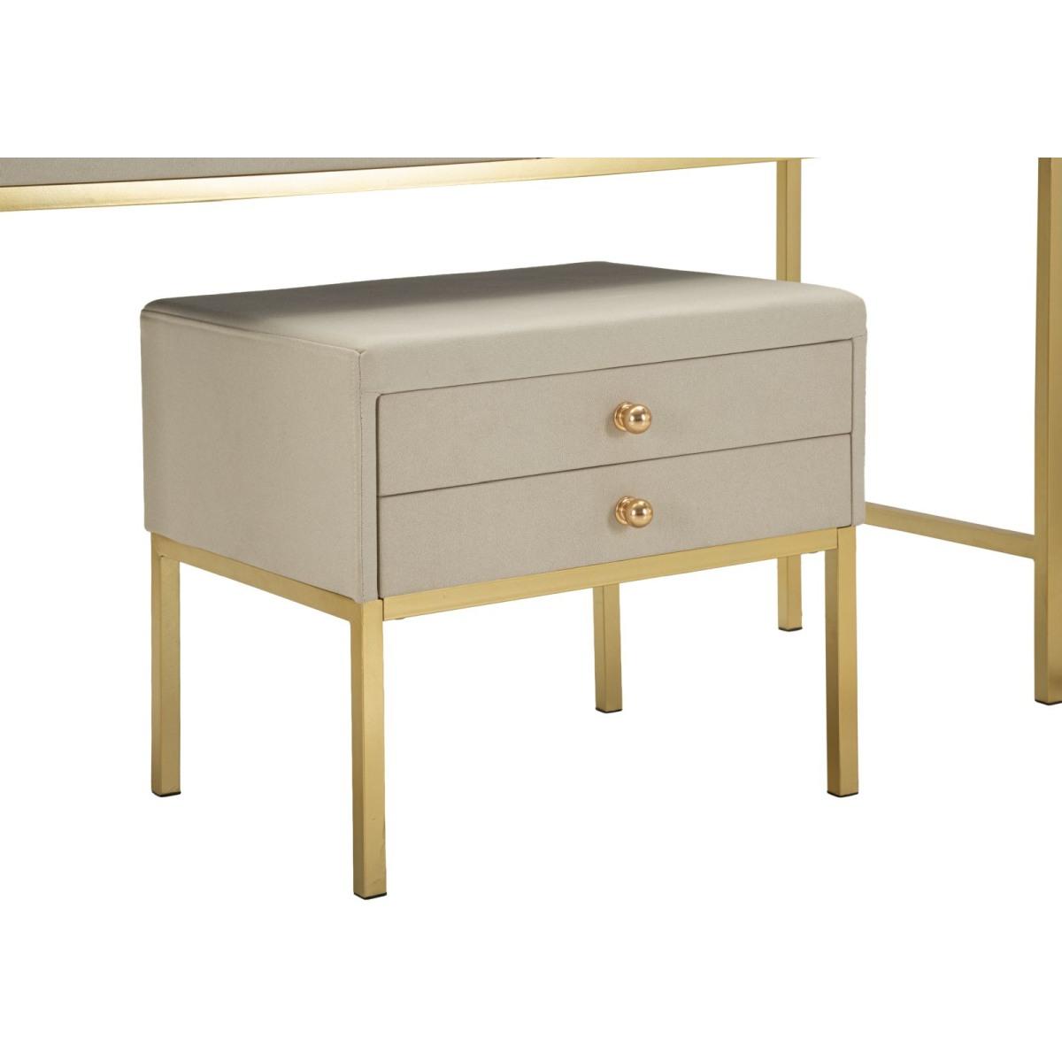 Toletta luxury c/specchio e sgabello cm 120x45x75-50x4x60-50x40x45<br><br>