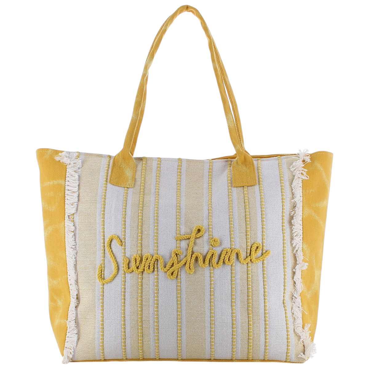 Borsa mare a righe con frange Marina Galanti