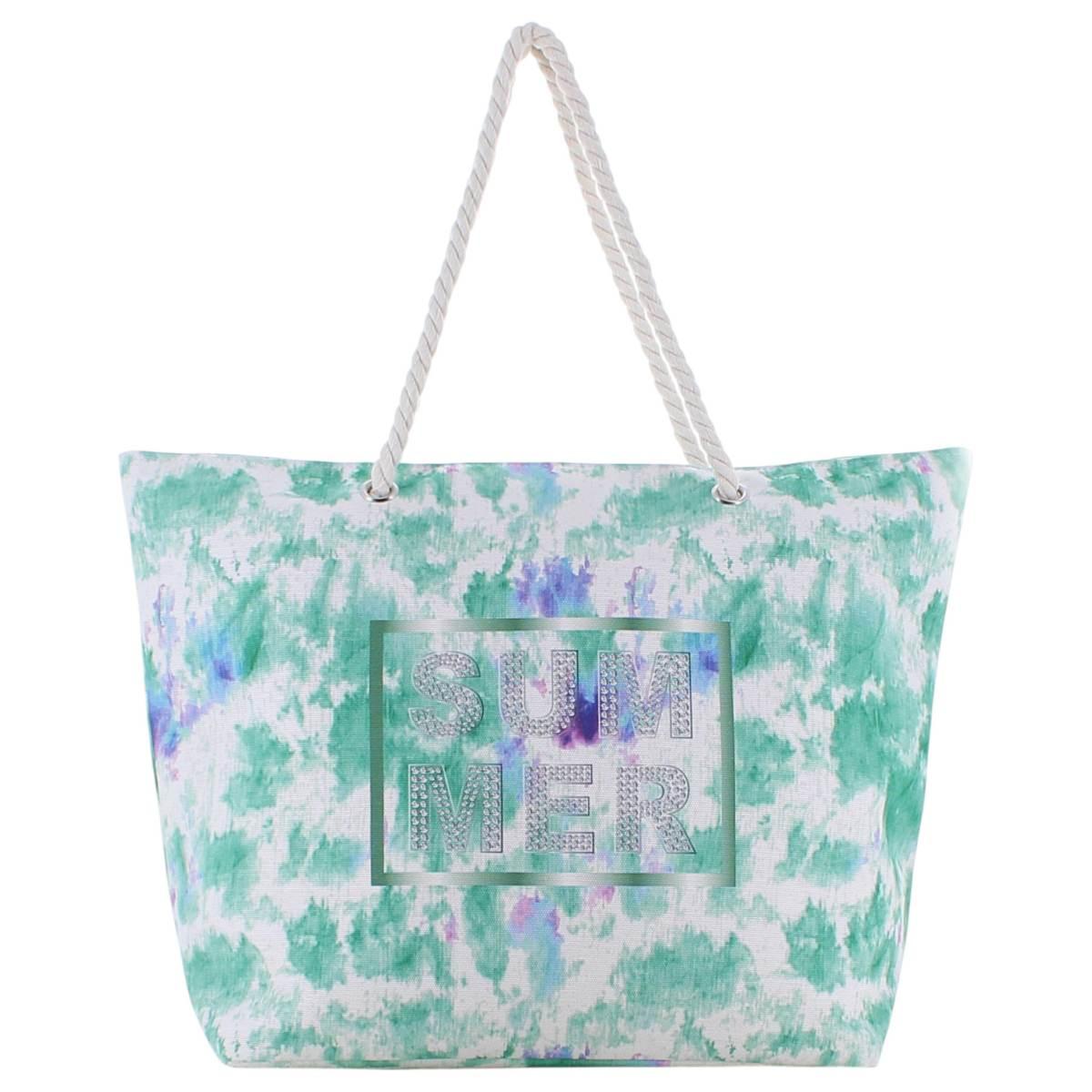 Borsa mare stampa tie-dye con manici in corda Marina Galanti