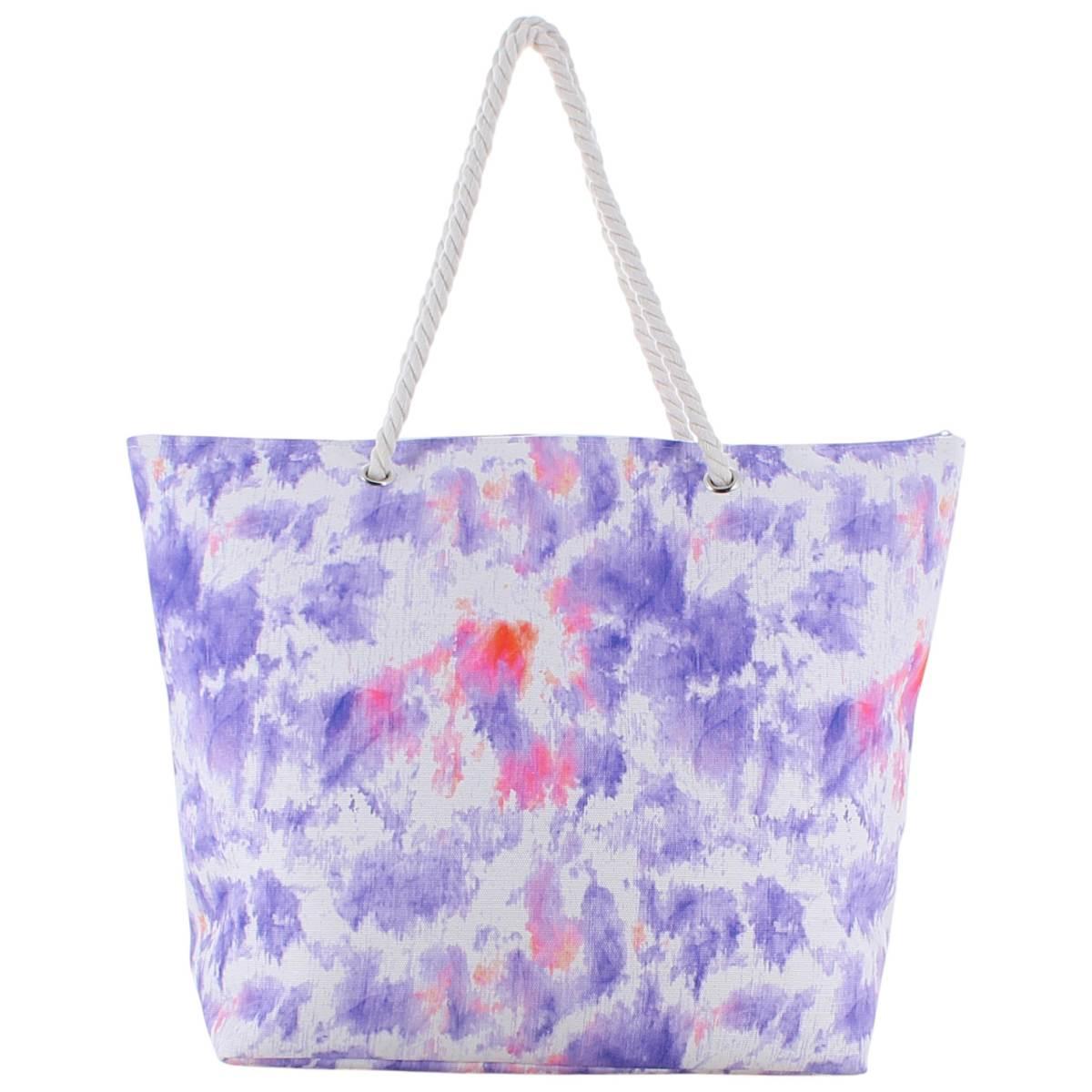 Borsa mare stampa tie-dye con manici in corda Marina Galanti
