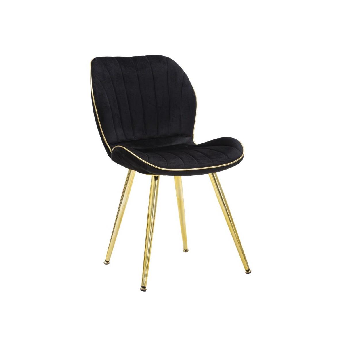 Sedia paris space nera /gold set 2 pz cm 46x58x77