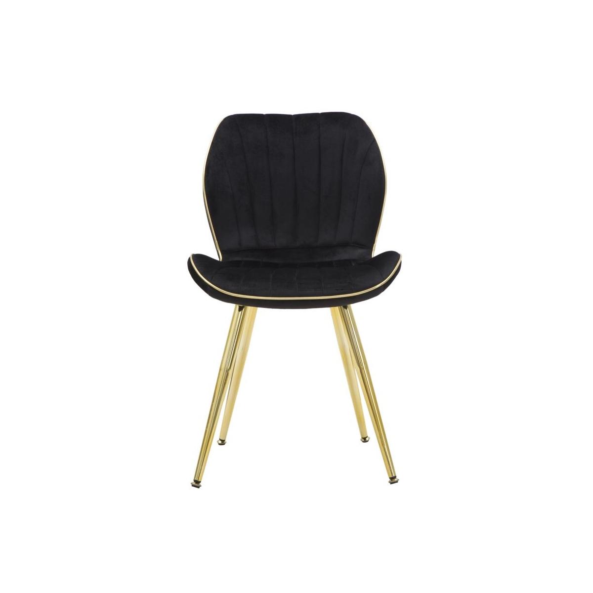 Sedia paris space nera /gold set 2 pz cm 46x58x77