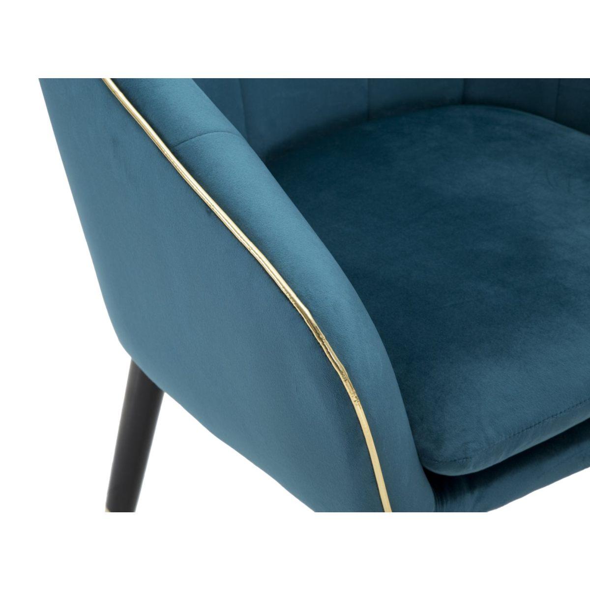 Poltrona paris ottanio/gold cm 62x58x78