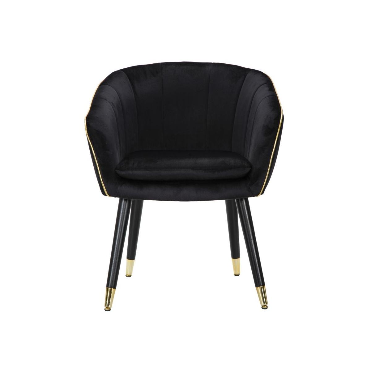 Poltrona paris nera/gold cm 62x58x78