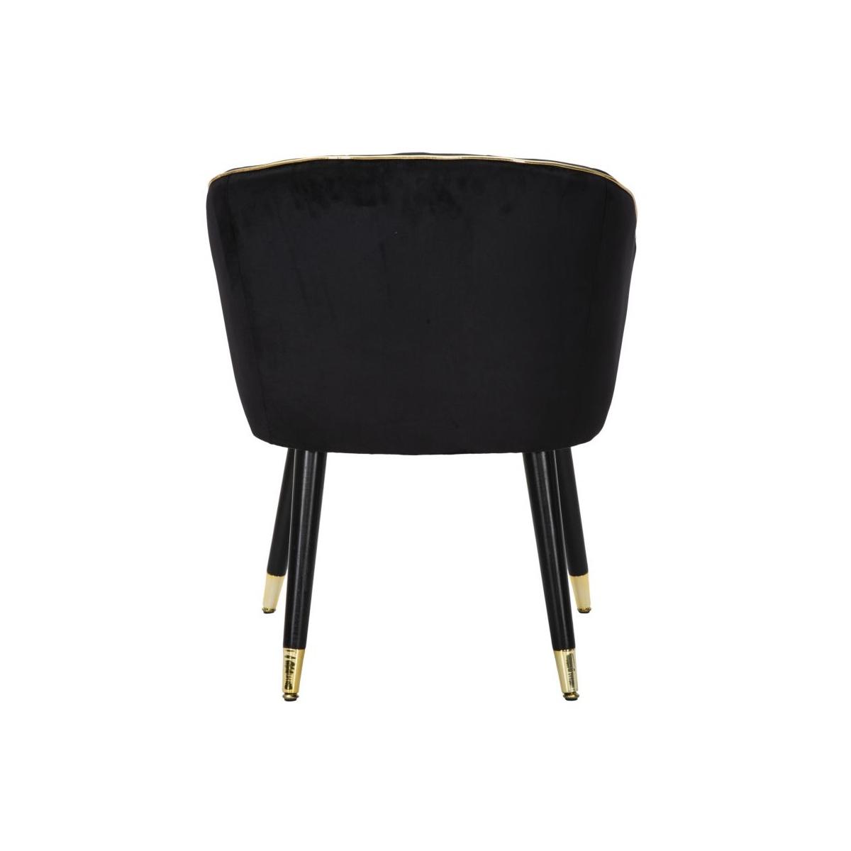 Poltrona paris nera/gold cm 62x58x78