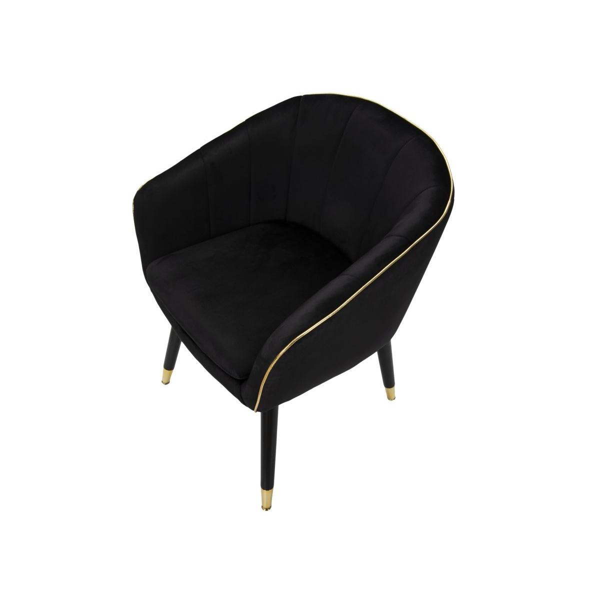 Poltrona paris nera/gold cm 62x58x78