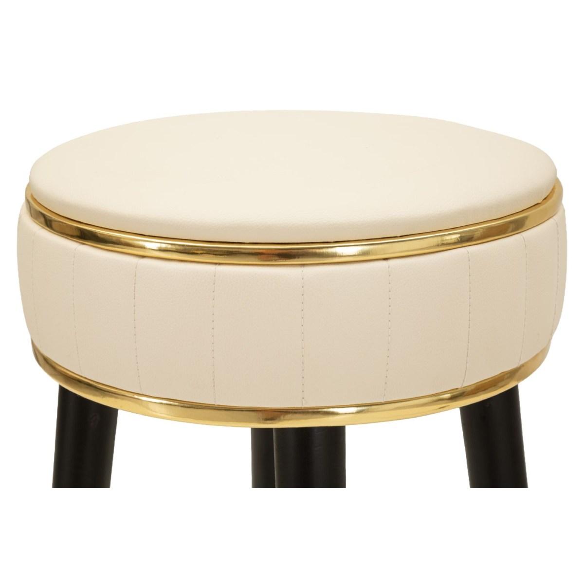 Sgabello bar london crema cm Ø 38x74
