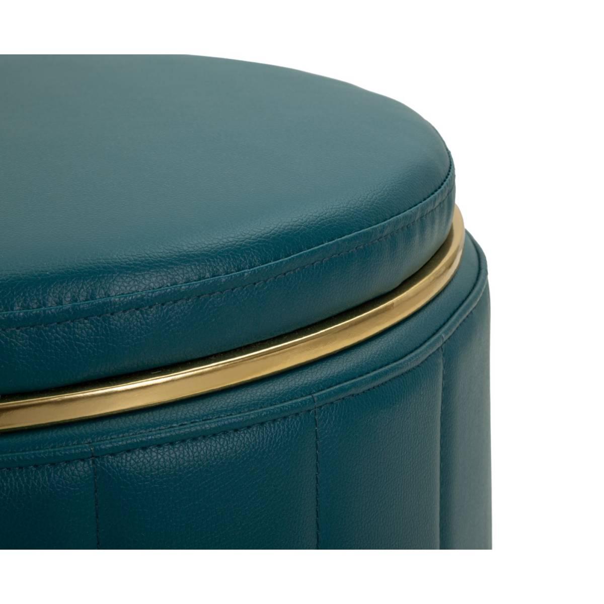 Puff c/contenitore london ottanio cm Ø 46,5x44