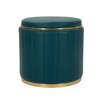 Puff c/contenitore london ottanio cm Ø 46,5x44