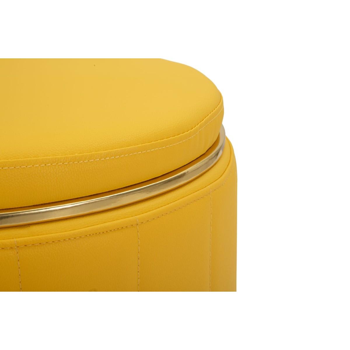 Puff c/contenitore london senape cm Ø 46,5x44