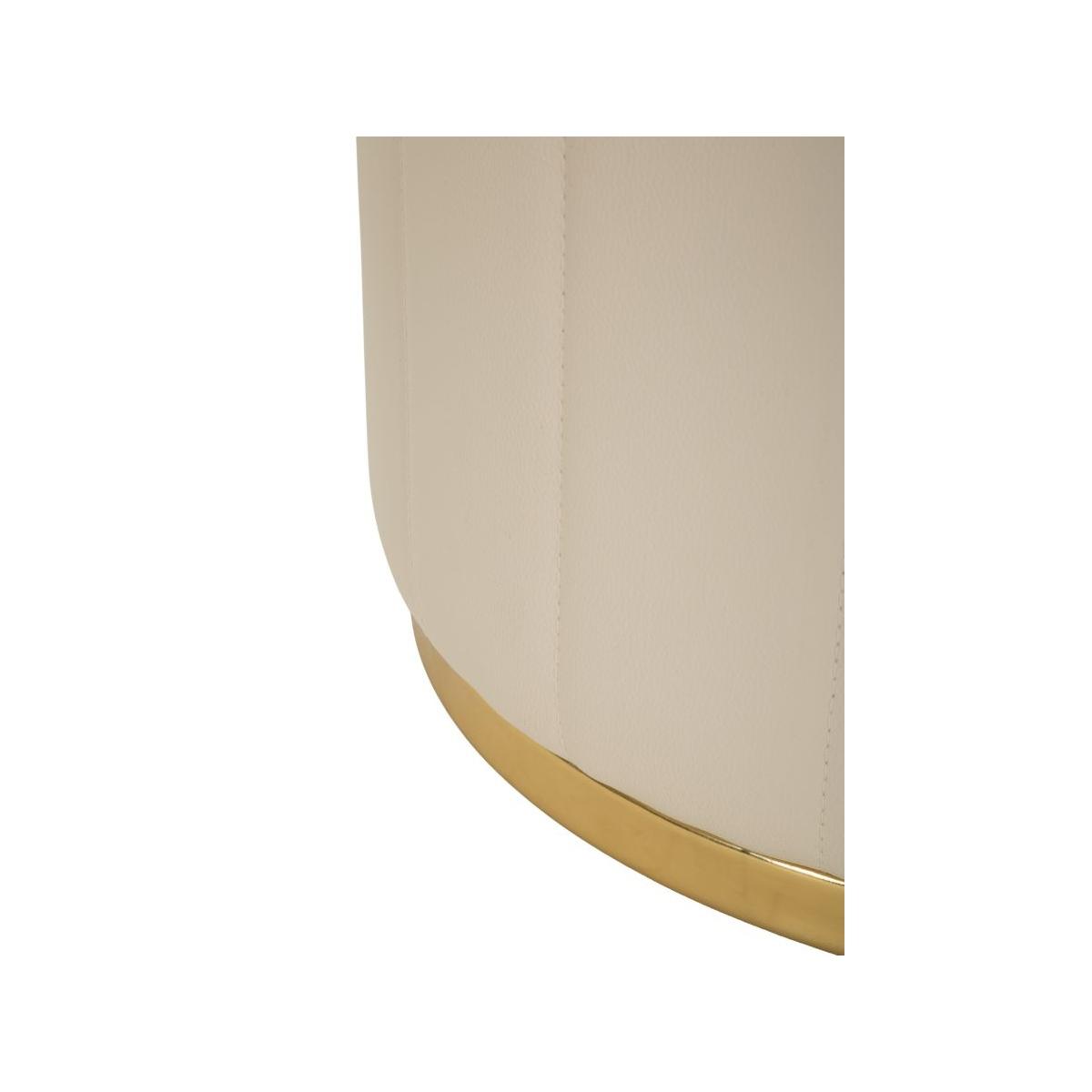 Puff c/contenitore london crema cm Ø 46,5x44