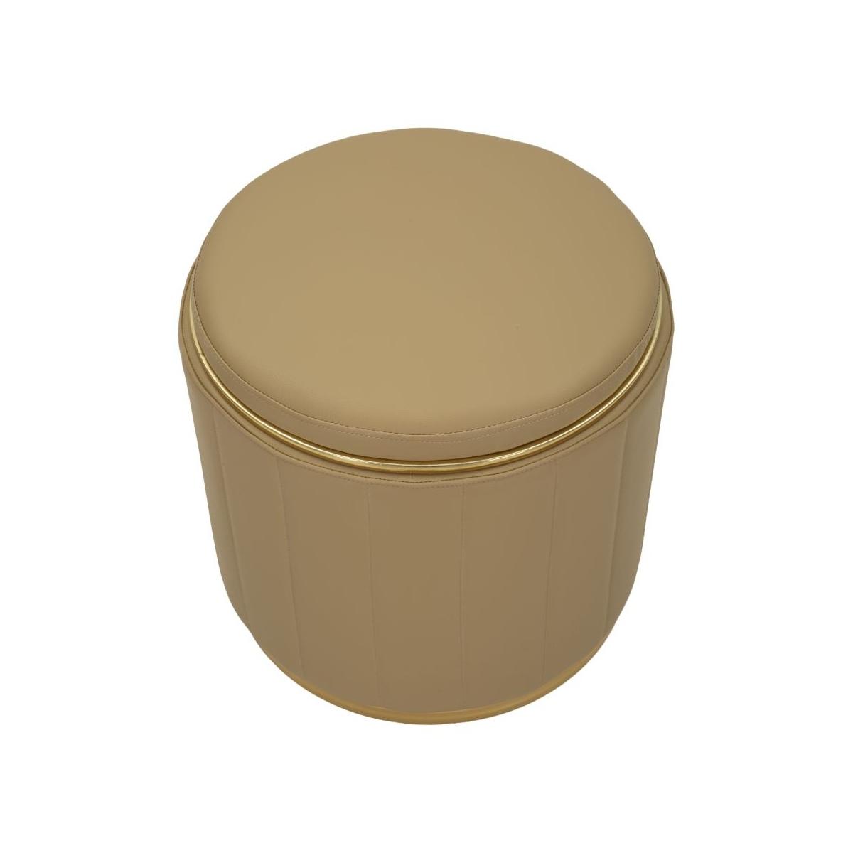 Puff c/contenitore london marrone cm Ø 46,5x44