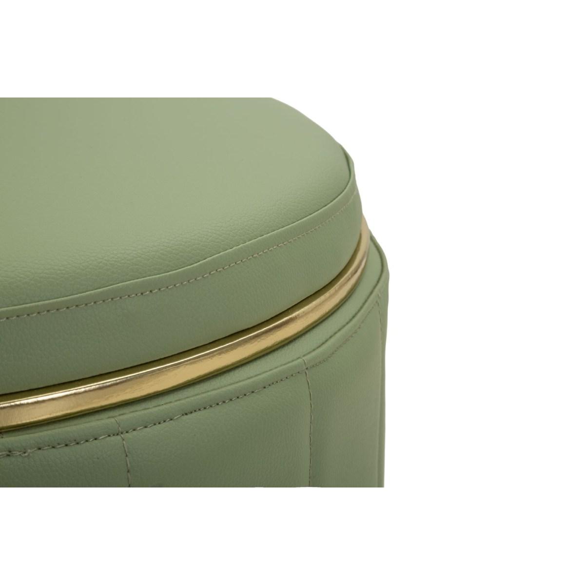 Puff c/contenitore london verde cm Ø 46,5x44