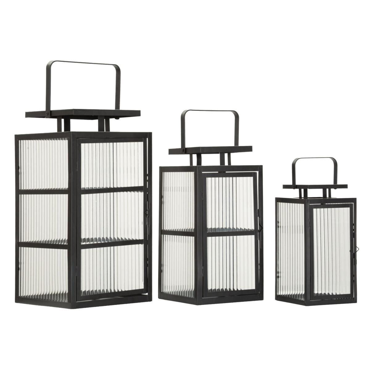 Lanterne andromeda tris cm 25,5x25x50-20,5x20x40-15,3x15x29,5 (vetro temperato)