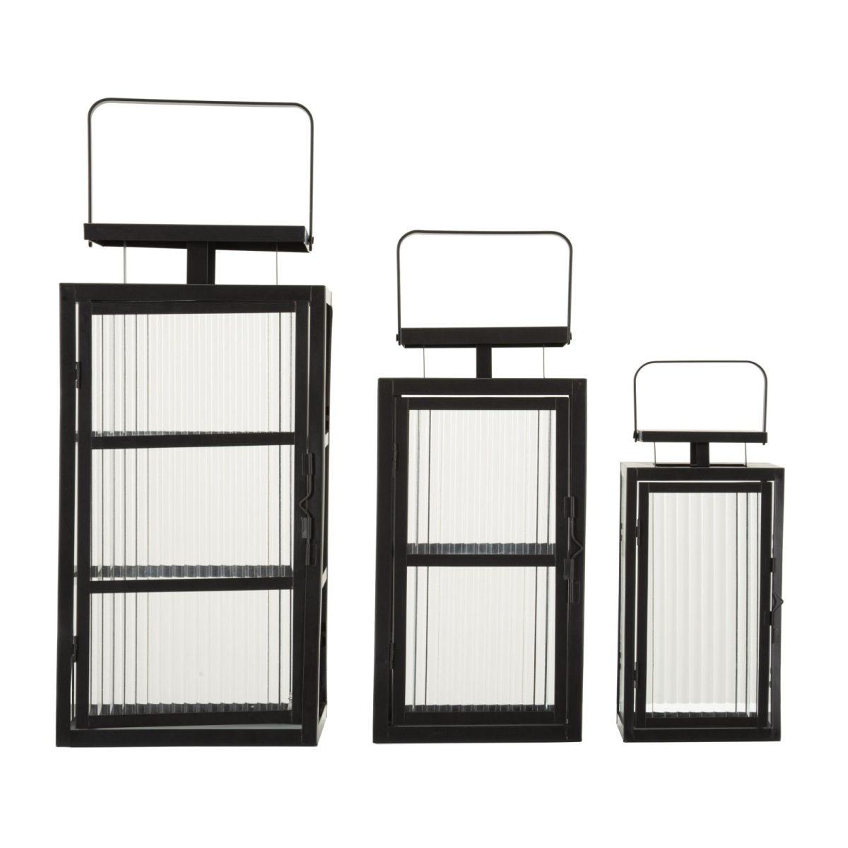 Lanterne andromeda tris cm 25,5x25x50-20,5x20x40-15,3x15x29,5 (vetro temperato)