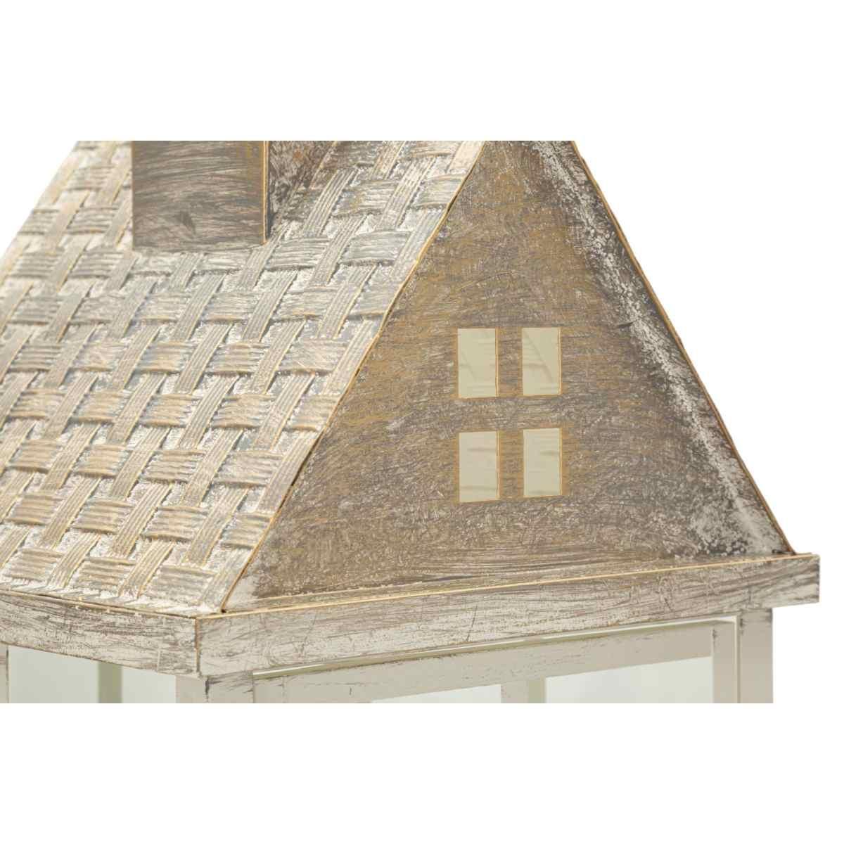 Lanterne home coppia cm 24,5x24,5x55-17x17x37,5<br> (vetro temperato)