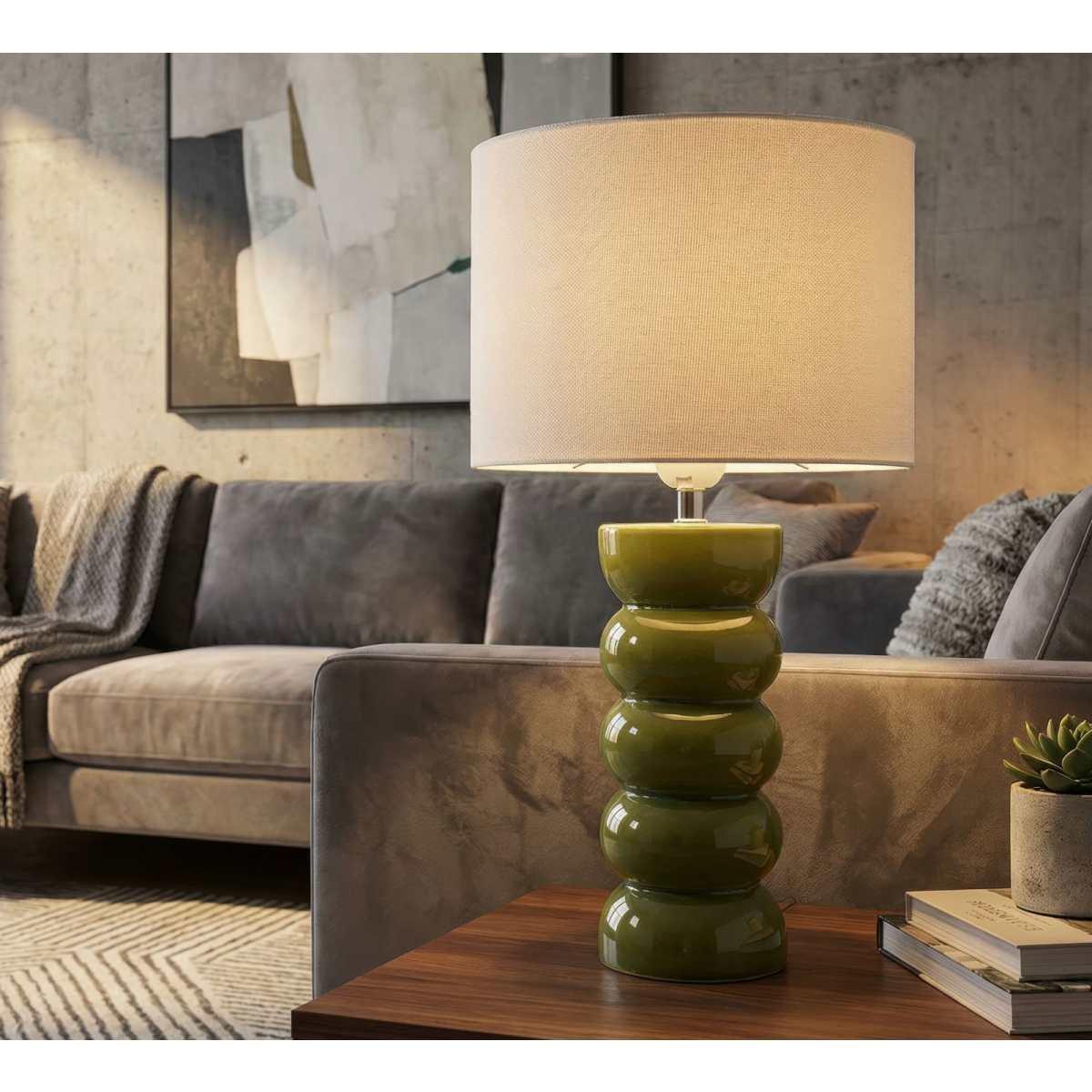 Lampada da tavolo torr verde cm Ø 25x46