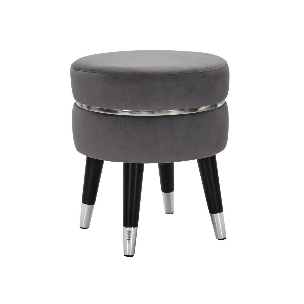 Sgabello paris grigio/silver cm Ø 35x40,5