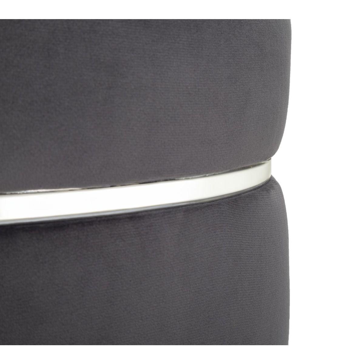 Sgabello paris grigio/silver cm Ø 35x40,5