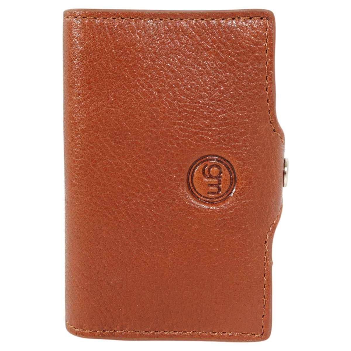 Portafoglio portacarte a scatto in pelle con sistema RFID uomo Gai Mattiolo