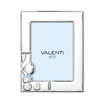 Cornice portafoto bimbo 13x18 cm orsetto toys celeste Valenti