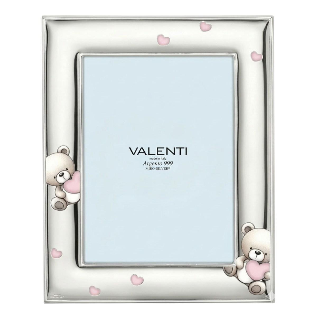 Cornice bimbo 9x13 cm Orsetti e cuori rosa Valenti