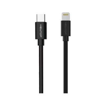 Cavo di ricarica nero CU07 Type-c Simply Lightning 100cm 27W Newtop