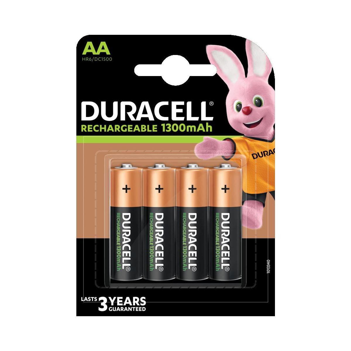 Batteria ricaricabile AA stilo 1300 mha bl. 4 pezzi Duracell