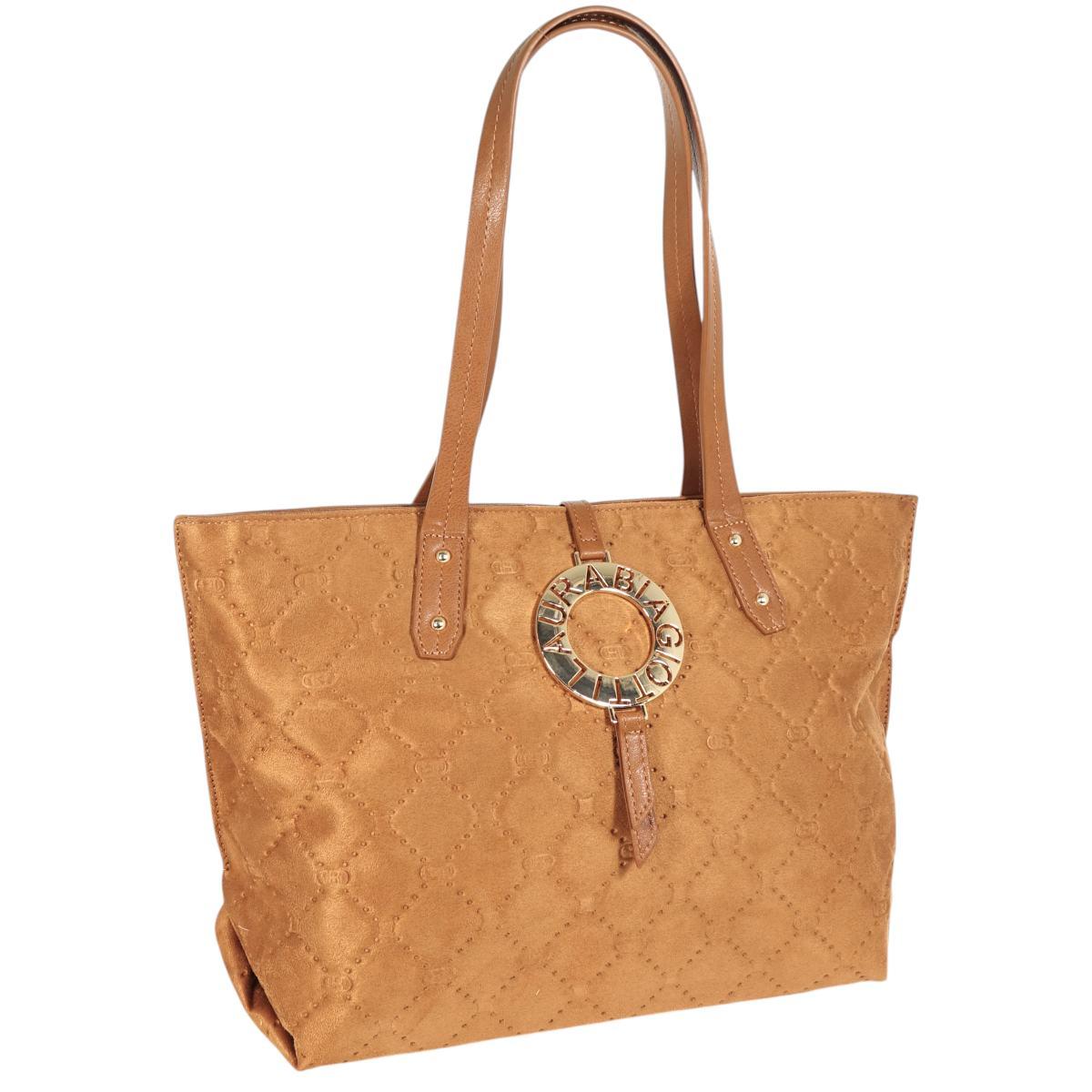 Borsa shopping donna effetto scamosciato linea Ostar Laura Biagiotti