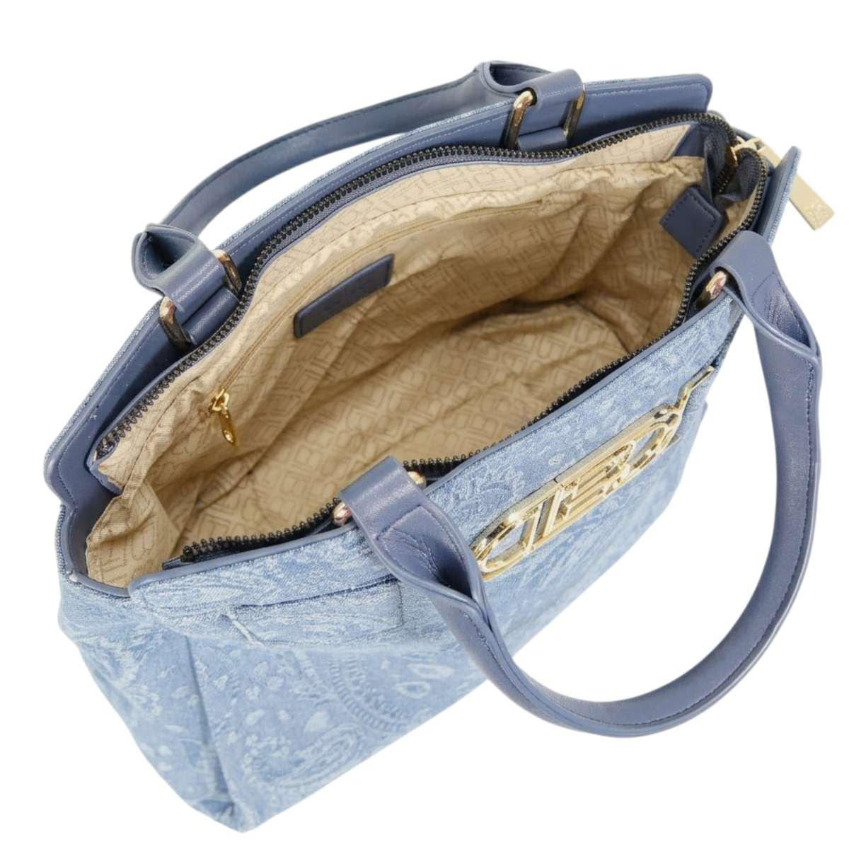 Borsa donna a mano in jeans motivo paisley linea Magby Laura Biagiotti