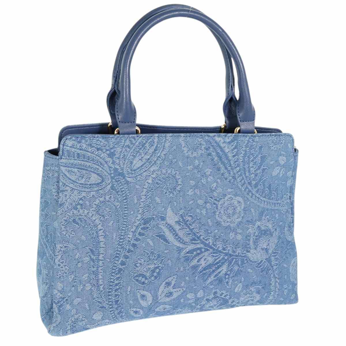 Borsa donna a mano in jeans motivo paisley linea Magby Laura Biagiotti
